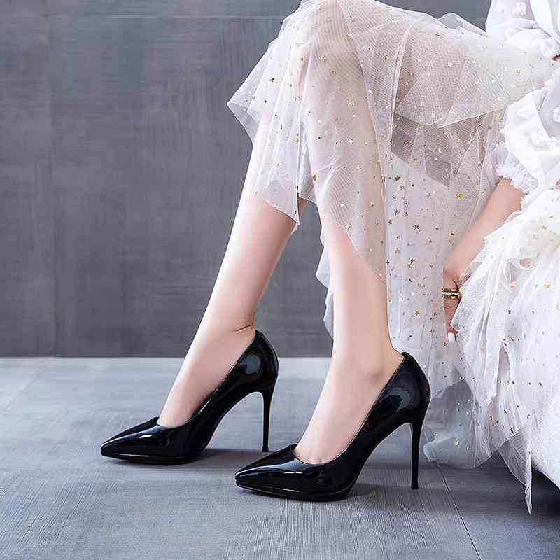 パンプス レディース ヌードカラー 細ヒール ポインテッドトゥ パテントレザー 防水 プラットフォーム セクシー 春秋 軽量 通勤用 普段使い 伸縮性