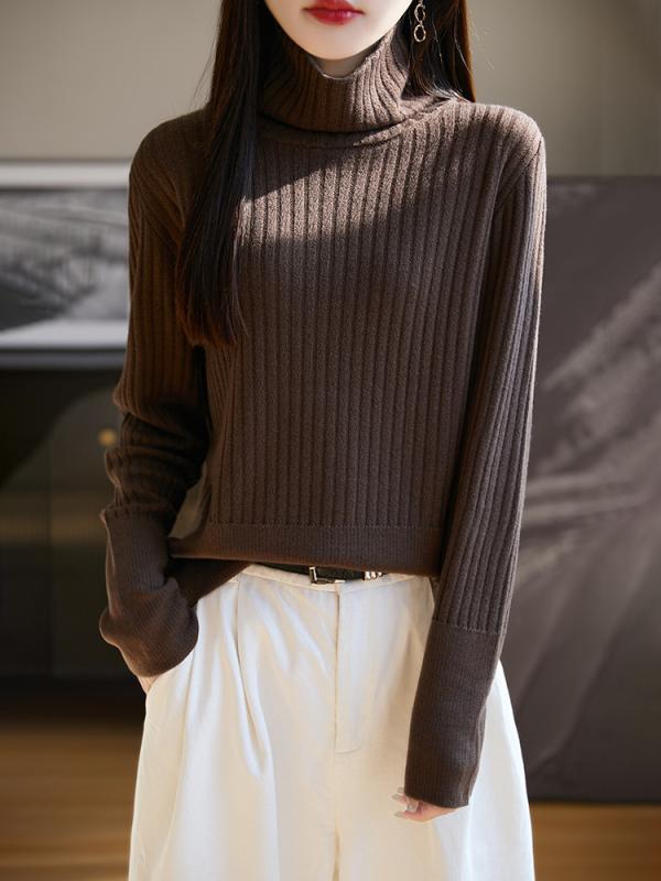 レディース 編み物プルオーバー ゆったり ハイネック 絨毛 秋冬 伸び伸びする表現スタイル ふんわり 下着類 トップス 合わせ分かりやすい 優しいこと パステル色の 原料品 普段使い