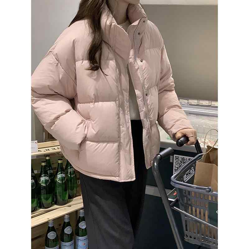 レディース 冬用 厚手 ボリューム コート フィット 綿素材 韓国 小柄対応 アウター 暖か ゆったり シルエット