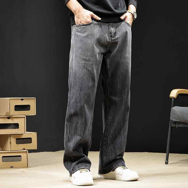 デニム メンズ グラデーション柄 ゆったり引っ切り無い 気が大きい大きさ 秋春向け