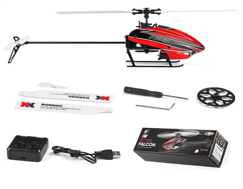 MALTA - XK K110S プロポレスセット（電池別売） 双葉S-FHSS互換仕様 初心者用RCヘリコプター完成品 日本語説明書付属 K110S-BTL