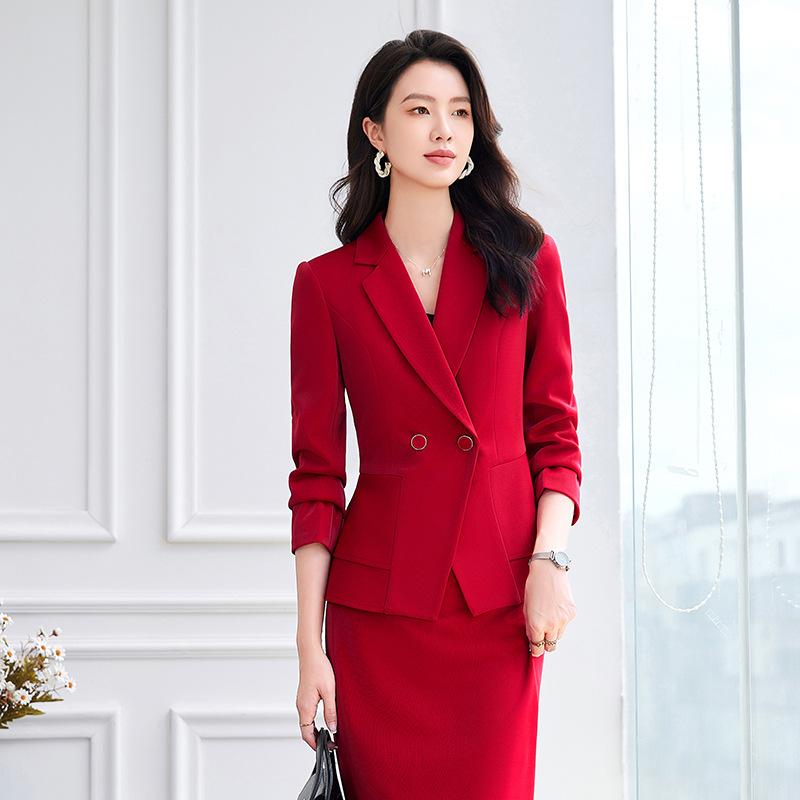 レディース 職業用 ロング丈 セットスカート 美容院 店員 フロント 受付 ユニフォーム 秋 フォーマル コーディネート｜やすらぎマーケット 8,075円