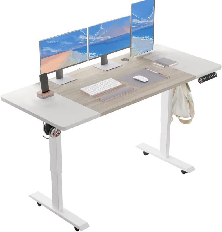 Suhapup昇降式デスク 机 電動式 パソコンデスク 幅140CM×奥行60CM 電動昇降式スタンディングデスクつくえ 高さ調節メモリー機能付き 高さ69~115CM 高さ調節可能 12,566円