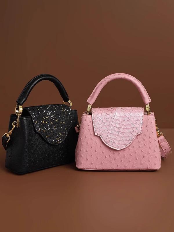 レディース 革 クロコダイル柄 ショルダーバッグ 小型 曲がった掛け 手提げ 両用 分かりやすい 真四角  今めかしい 普段使い走り 座標 総締め