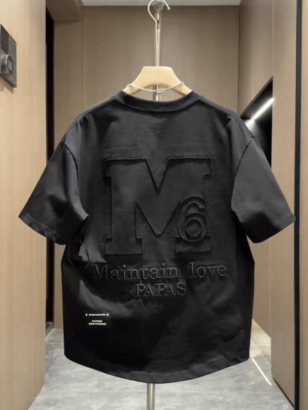 夏 メンズ 刺繍 短袖 Tシャツ カジュアル クルーネック 半袖 アメリカンスタイル コーディネートしやすい トップス 軽量 吸湿速乾 通勤 普段使い