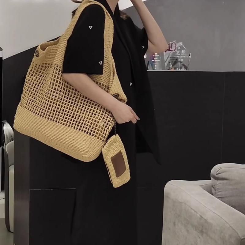 レディース 草編み トートバッグ 女性用 編みバッグ ハンドバッグ カジュアル 単色 ストロー素材 軽量 普段使い ファッション 鞄 春夏 ビッグシルエット