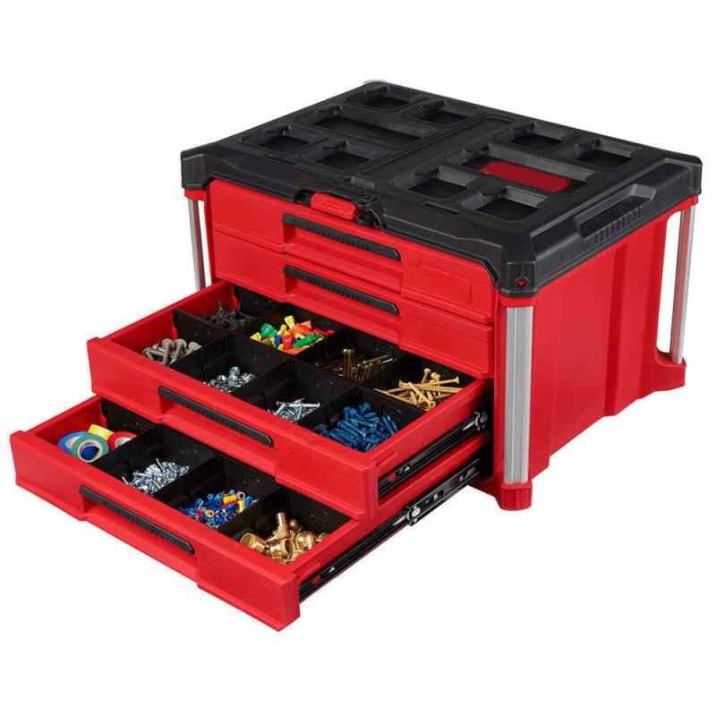 SAclI Milwaukee 48-22-8444 PACKOUT 4引き出しツールボックスに適合