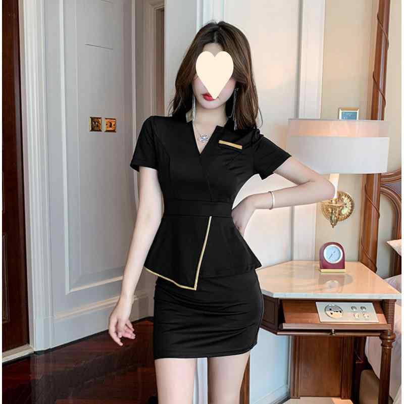 女性用 足浴 SPA マッサージ 作業服 スリム 夏用 ユニフォーム セット 軽量 吸湿速乾 通勤 普段使い