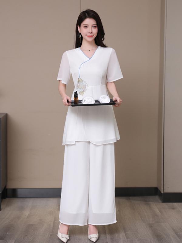 夏用 レディース 足浴 足療 応用科学者 制服 ロング丈 美容 息休め赤ちょうちん 耳かき 書き割り 好いたらしい 進め方着 お上さん用