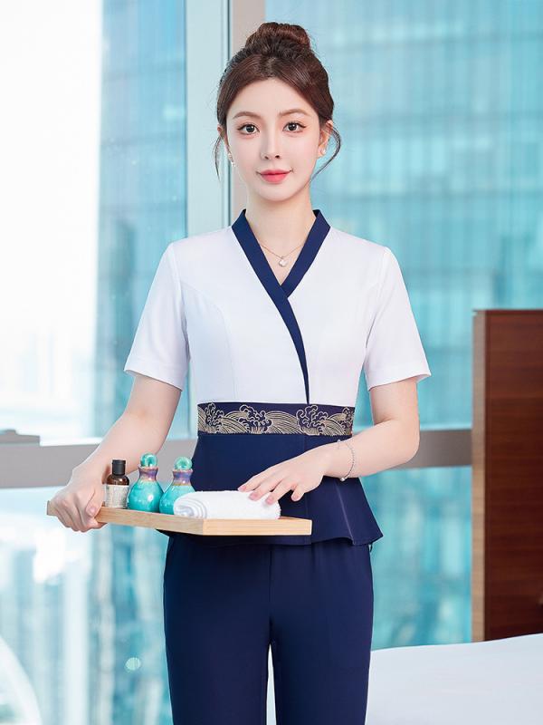 美容師制服 レディース 夏用 セット 高級感 美容室 作業服 スキンケア 技師服 軽量 吸湿速乾 伸縮性 通勤 普段使い