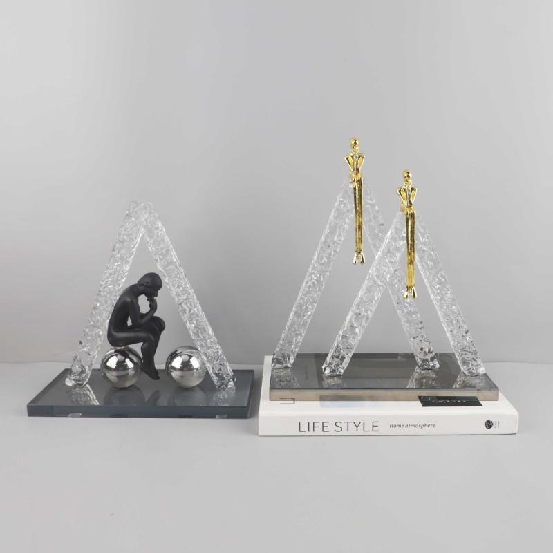 北欧 シンプル モダン 抽象 幾何学 クリスタル 水晶 卓上 置物 デスクトップ オブジェ リビング 寝室 玄関 TV台 インテリア 雑貨 ホームデコレーション｜やすらぎマーケット