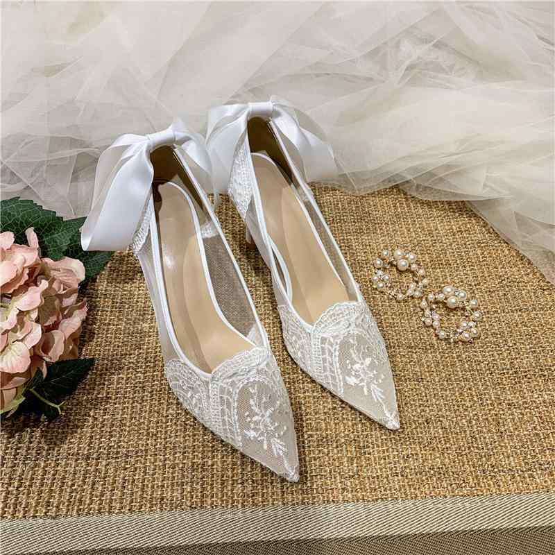 ウェディングシューズ 女性用 レース ホワイト ポインテッドトゥ 細ヒール パンプス 性 ブライズメイド 結婚式 足元 おしゃれ 軽量 伸縮性 接触冷感 吸湿速乾 高級感 再生繊維 ハイウエスト ビッグシルエット Vネック ブラック ピン