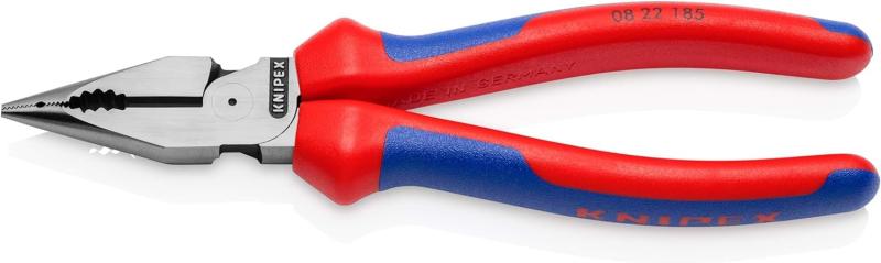 KNIPEX クニペックス ニードルノーズペンチ 全長185mm コンフォートハンドル クロムメッキ 0822-185