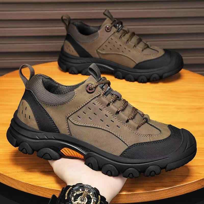 登山靴 メンズ 秋冬 革 アウトドア 防滑 耐摩耗 ハイキング トレッキング 徒歩 観光 ワークシューズ 滑り止め 耐久性 軽量 防水加工