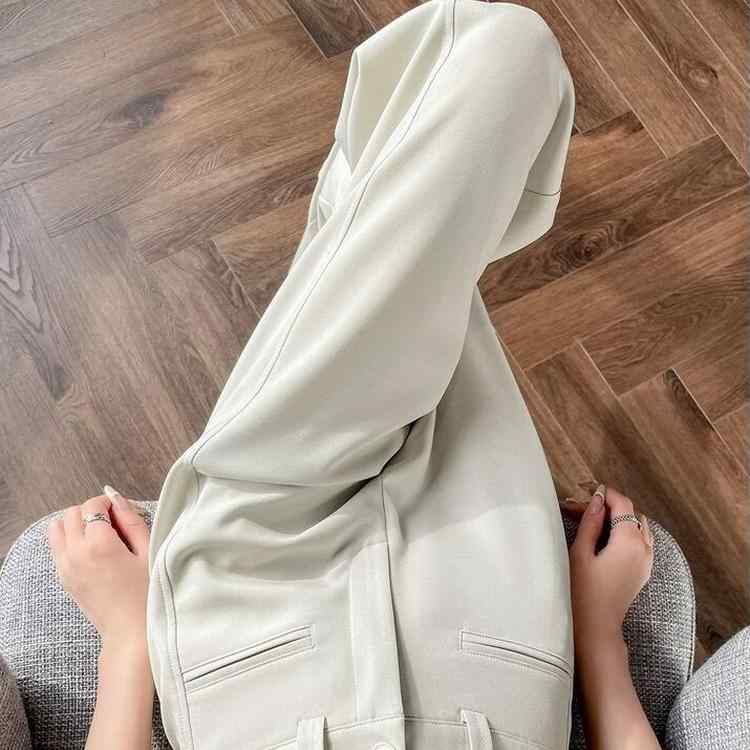 パンツ レディース ワイドレッグ ハイウエスト 春夏 カジュアル スーツ風 ストレート ロング ドレープ感 高級感 スリム 脚長 落ち感 普段使い 軽量 伸縮性