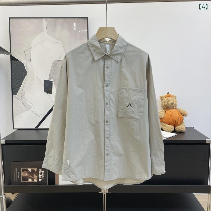 シャツ メンズ レディース 長袖 撥水加工 カジュアル 羽織り 登山 キャンプ アウトドア トップス 男女兼用 薄手 軽量 動きやすい 紫外線対策 日焼け防止 通気性 速乾 ゆったり シンプル 無地 快適 通勤 通学