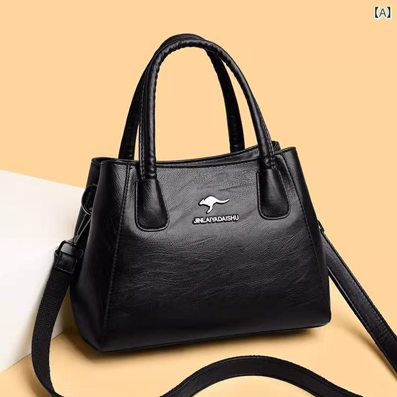 レディース 革 大容量 トートバッグ ショルダーバッグ ソフトレザー ミドル女性用 万能 日常使い 軽量 ハンドバッグ 斜めがけ 柔らかい素材 普段使い 女性向け 鞄