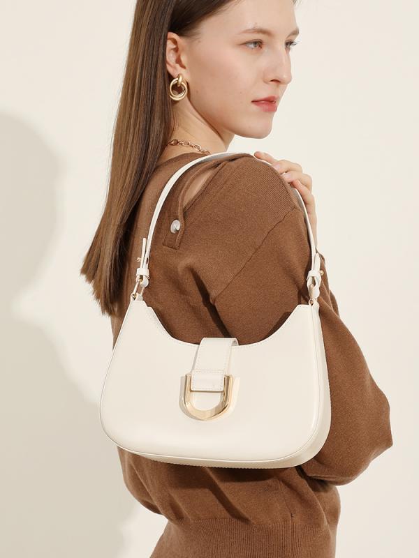 レディース 牛皮 バゲットバッグ 通い用 ショルダーバッグ 曲がったがけ 分かりやすい 御前上等感   軽さ 普段使い走り どんな表現スタイルにも合う