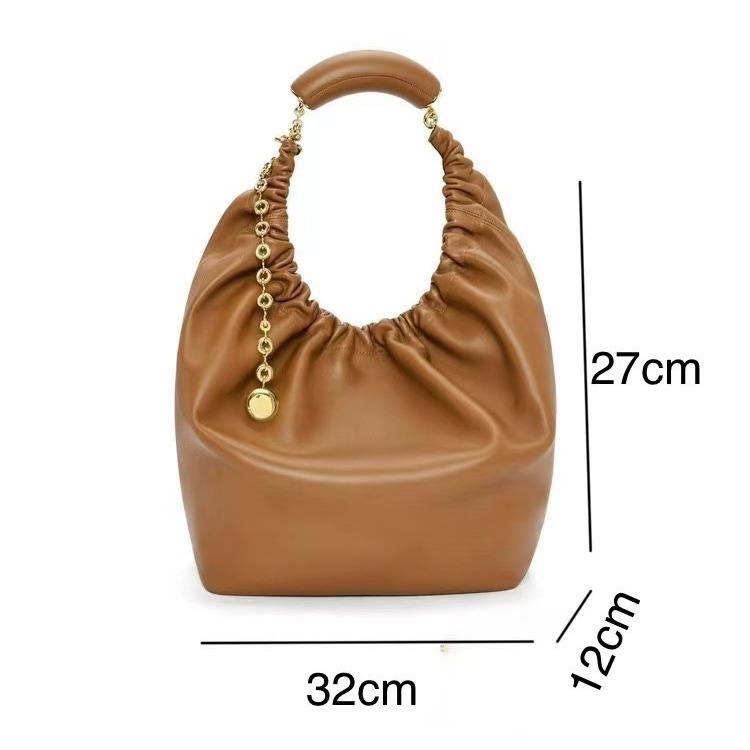トートバッグ ショルダーバッグ プリーツ ソフトレザー チェーン 斜めがけ 高級感 女性用 普段使い 軽量 牛革 切り替え ハンドバッグ 鞄 バッグ