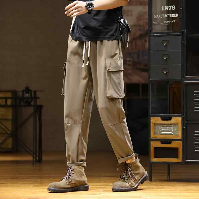 カジュアルパンツ ユニセックス 春夏 ゆったり 束脚 ストリート 大きめ サイズ 日常 ファッション リラックス スタイル