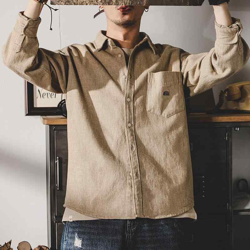 シャツ メンズ 長袖 ゆったり レトロ 厚手 フリース 暖か アメリカンスタイル カジュアル 秋冬 日常 フィット