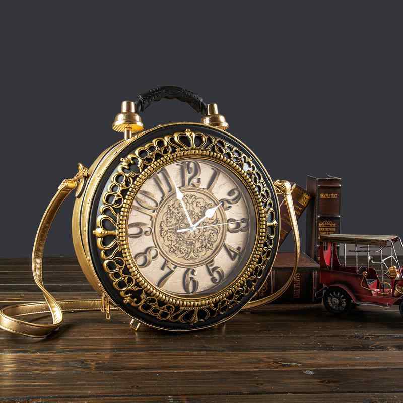 ショルダーバッグ レディース 春夏 時計モチーフ レトロ ハンドバッグ 斜めがけ 普段使い 上品 コンパクト ソフト素材感 旅行向き カジュアル 鞄|やすらぎマーケット