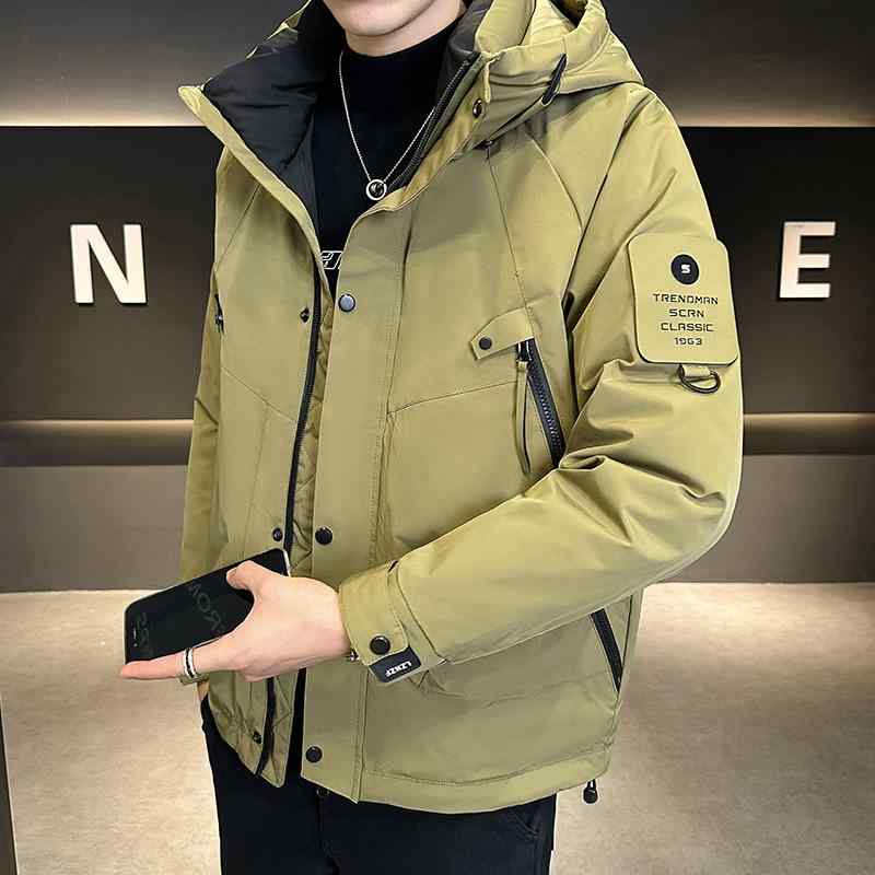 ダウンジャケット メンズ フード付き 加厚 防風 秋冬 暖か ゆったり 普段使い 上品 コート ジャケット レイヤード向き 軽量 柔らかい素材感