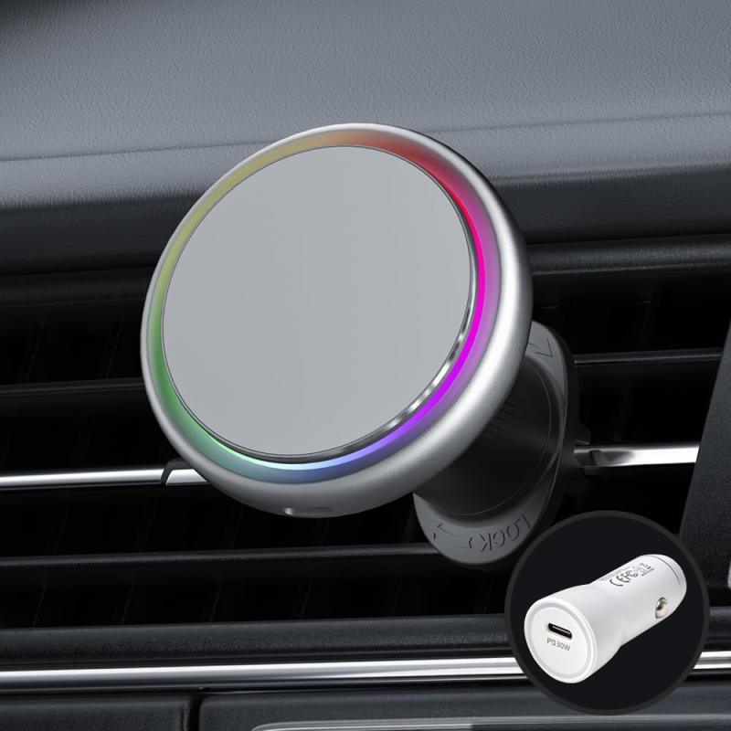 The Mount 車載スマホホルダー 充電器 Qi2認定 MagSafe対応 マグセーフ対応 スマホスタンド ワイヤレス充電
