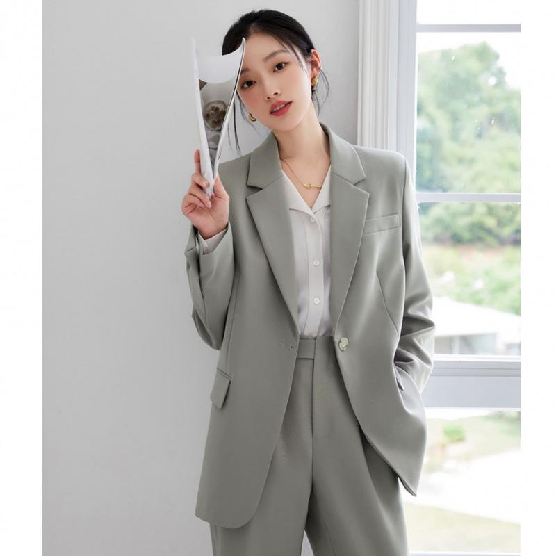 パンツスーツ レディース ビジネス セット ジャケット パンツ 2点組 シンプル