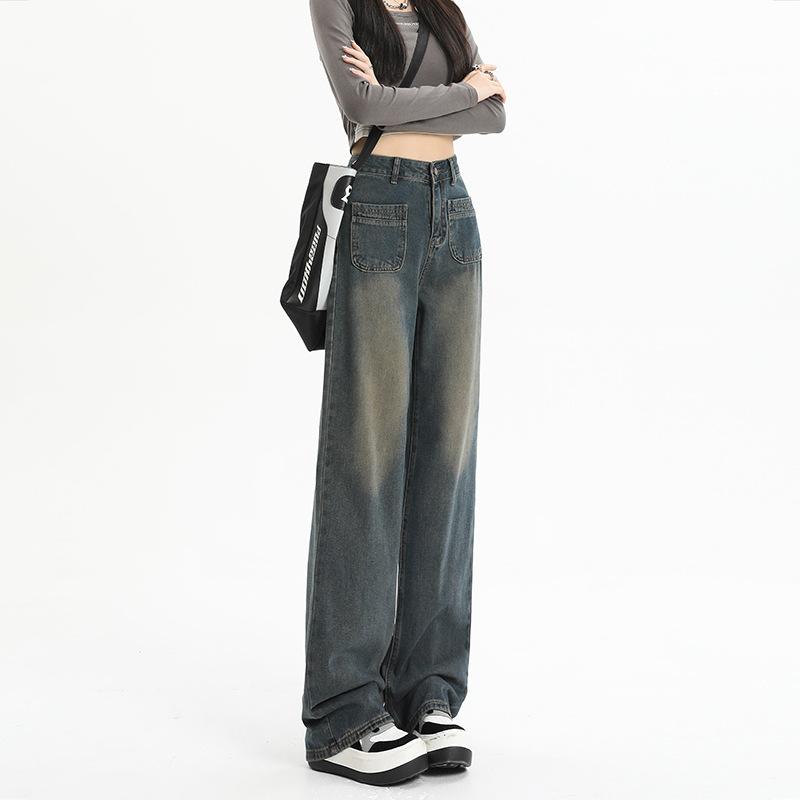 ワイドパンツ レディース 高腰 デニム ストレート ワイドレッグ 裏起毛 スリム カジュアル 4,581円