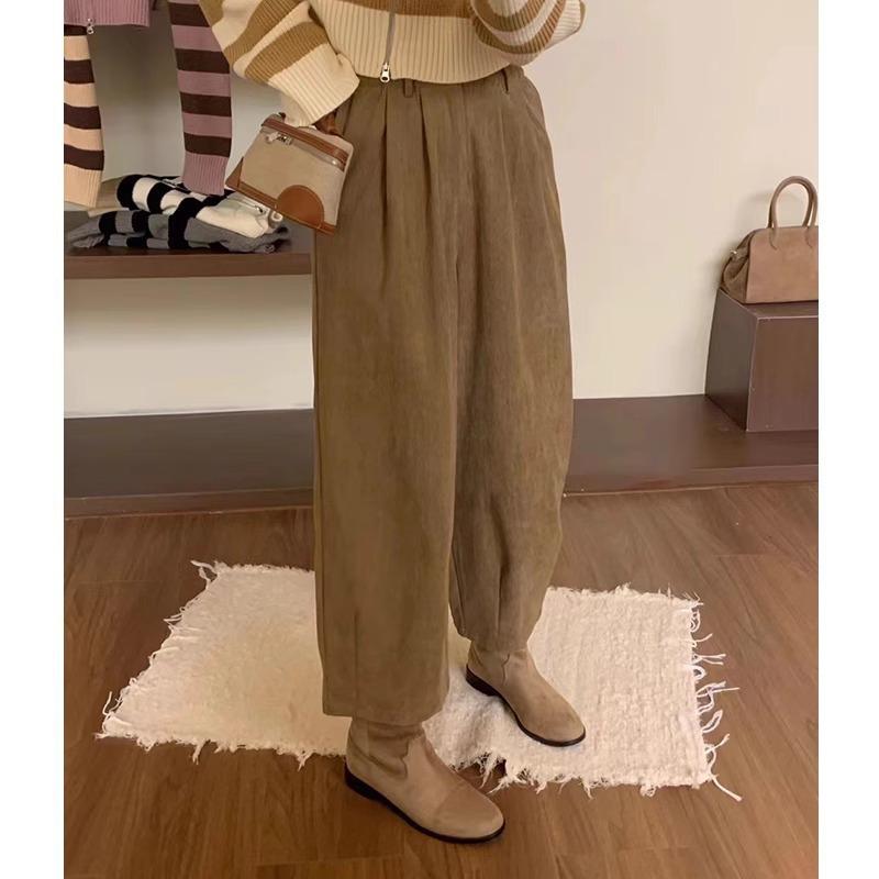 ワイドパンツ レディース ハイウエスト 9分丈 カジュアル ストレッチ ゆったりシルエット 日常使い 4,635円