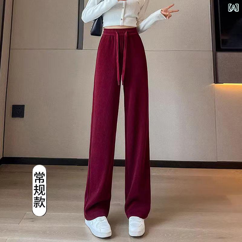 ワイドパンツ レディース ハイウエスト 暖か コーデュロイ 秋冬用 スタイリッシュ シルエット 4,449円