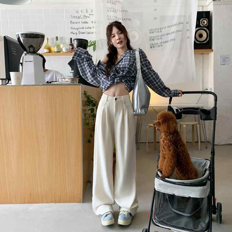 ワイドパンツ レディース 杏色 コーデュロイ ハイウエスト ストレッチ ワイドレッグ