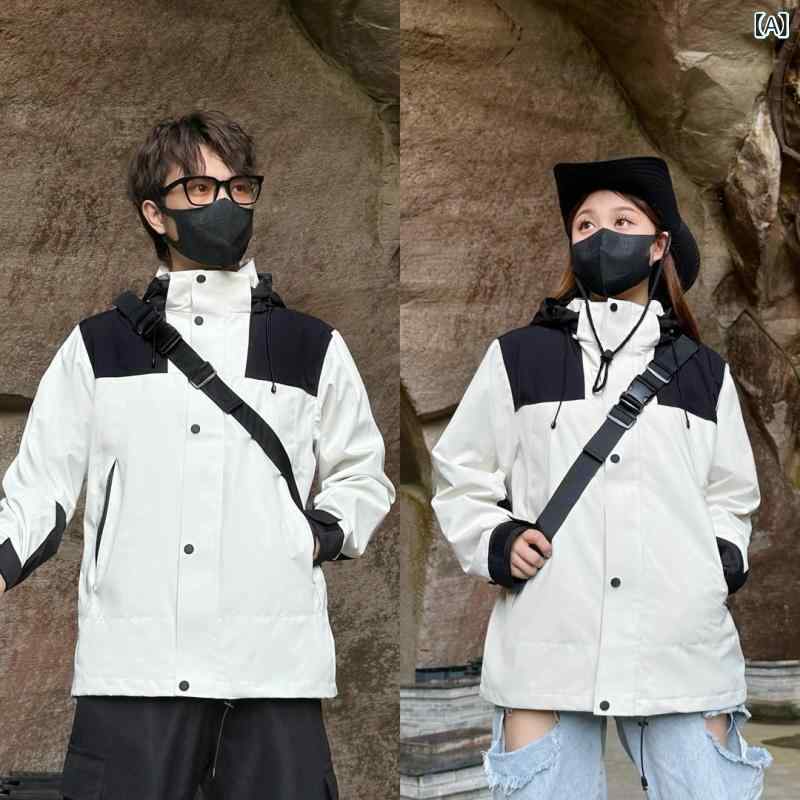 フリースジャケット メンズ 防風雨合羽 2点仕掛ける アウトドア ウィンドブレーカー 御役目服風 レディースウェア-スポーツ・アウトドア