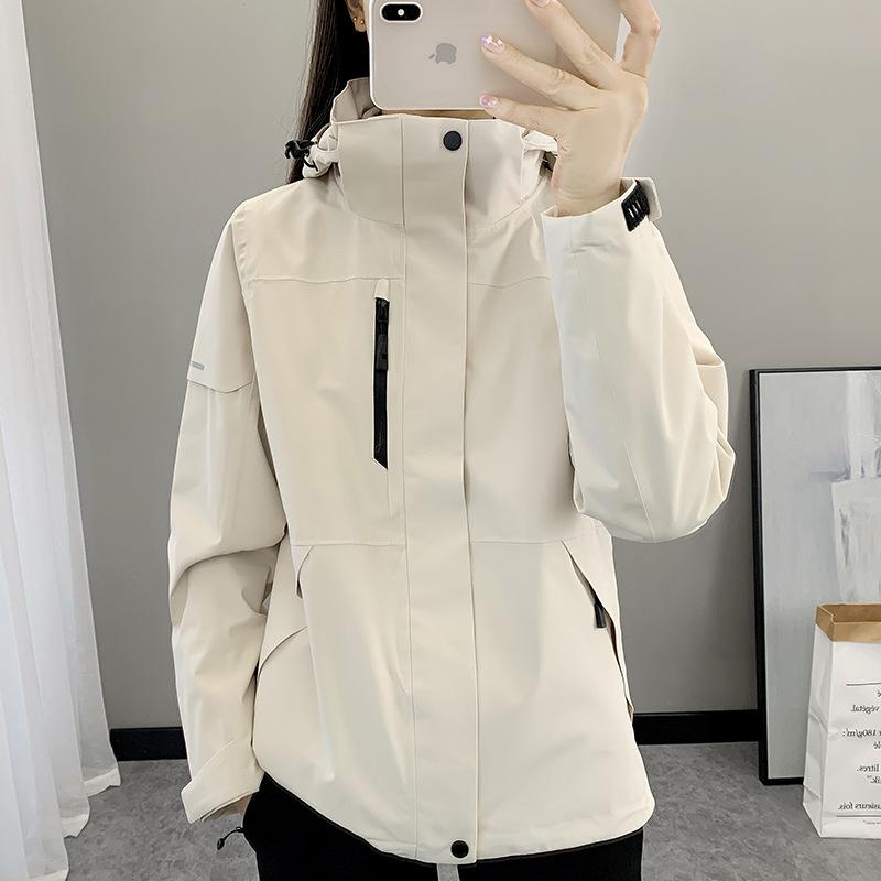 フリースジャケット レディース 3way 着脱能力のある アウトドア 防寒 生あたたかい原料品 軽さ 撥水産業