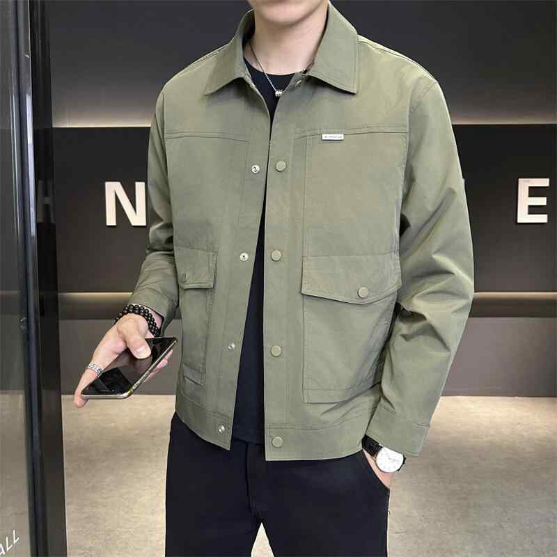 ジャケット メンズ カラー ワーク風 スタイリッシュ モダン かっこいい 若者向け ファッション 上着
