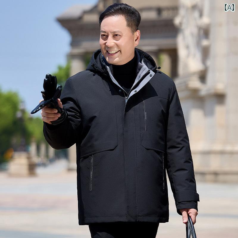 ダウンジャケット メンズ アウター フード付き 取り外し可能 ライナー付き 紳士服 大きいサイズ シンプル ベーシック 定番 スタンダード カジュアル きれいめ ビジネス 12,617円