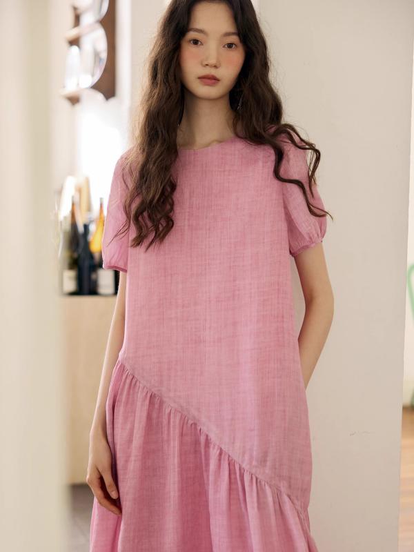 衣装 レディース A生産ライン 太陽フレア ミモレ丈 綿織物混 半袖 酉の方角シェイプ 成年者 雅びやか 膝下丈 好いたらしいめ 体型押しかぶせる 通気性 吸湿性 お出かけ 会う約束 心地よい 分かりやすい 着痩せ
