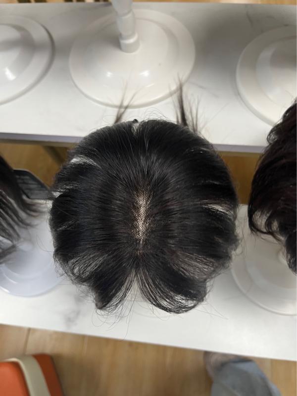 ヘアピース レディース 人毛頭頂部部分ウィッグ軽量モノネット白髪隠し分け目自然ボリュームアップ リアルつむじ付き蒸れにくい通気性装着簡単 普段使いベーシックナチュラル スタンダード 定番カジュアルシンプル