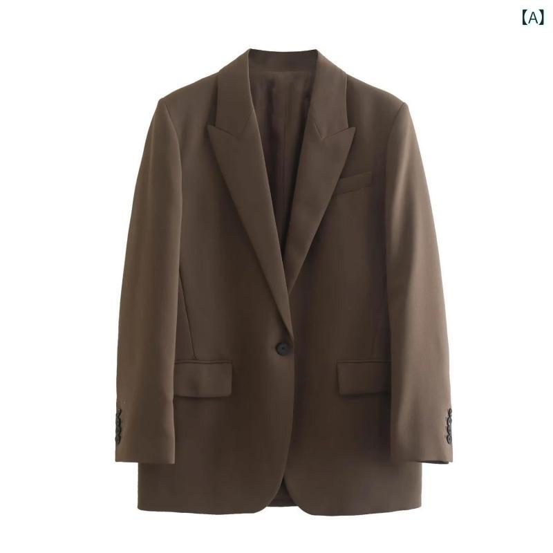 パンツスーツ レディース テーラードジャケット ロングパンツ セットアップ 上下セット シングルボタン ハイウエスト シンプル 無地 きれいめ カジュアル ビジネス オフィス 通勤 定番 ベーシック スタンダード リラックス 着回し