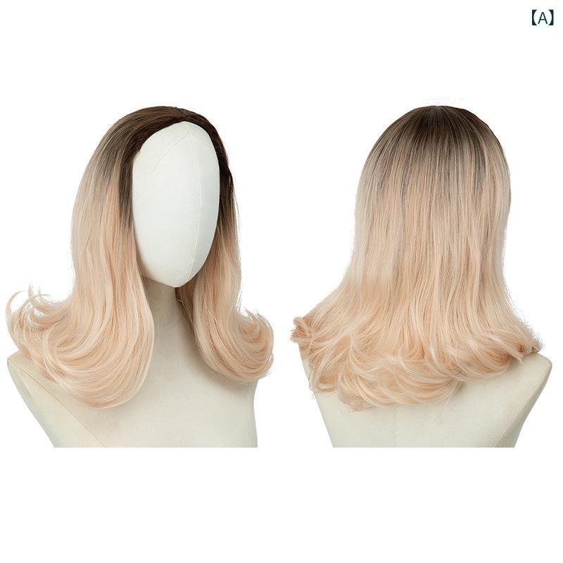 ウィッグ レディース ハーフウィッグ ショートカール カチューシャ付き ヘアバンド 外ハネドローストリング馴染みやすい自然ショートヘアつけ毛エクステボリュームアップ簡単装着普段使いお出かけナチュラルベーシックスタンダードカジュアル定番