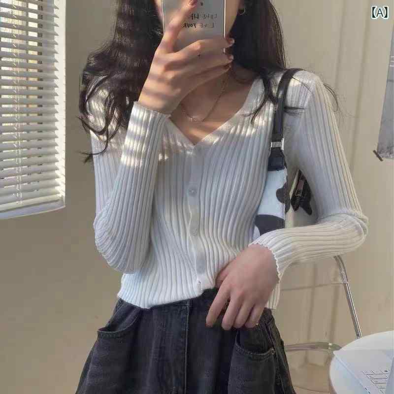 ニットカーディガン レディース ブイネック ゆったりシルエット 前開き 羽織り トップスニットセーター無地シンプルカジュアルベーシック定番スタンダードナチュラル重ね着体型カバー