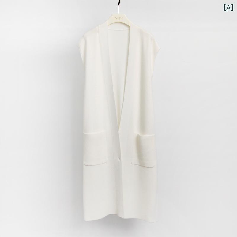編み物より良い レディース ロング丈 ノースリーブ ゆったり 影ぼうし 重ね着 花の冠yd トップス ジレ 通い 執務室 事務 普段使い走り 着回し 全能 定番 分かりやすい 第一義的 標準尺度 心地よい 自然的