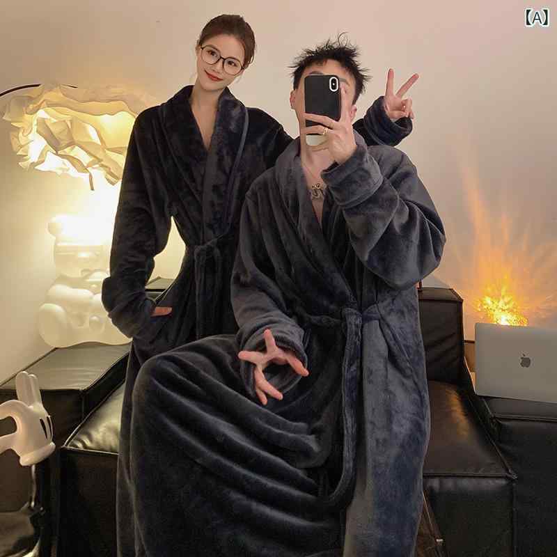 バスローブ ユニセックス 大きいサイズ ロング丈 前開き ナイトウェア ルームウェア 部屋着 シンプル ベーシック スタンダード 定番 リラックス きれいめ カジュアル 無地