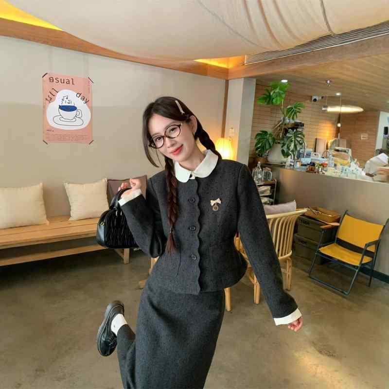 セットアップ レディース ジャケット スカート 上下セット きれいめ カジュアル フォーマル オフィス 通勤 入学式 卒業式 行事 お出かけ セット シンプル ベーシック 大人 上品 エレガント 無地｜やすらぎマーケット