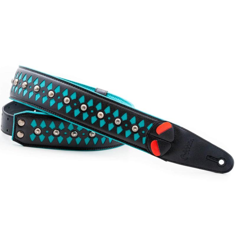 [RightOn STRAPS] ライトオンストラップス ギター・ベース用ストラップ 6cm巾 100～150cm ARMOUR TEAL