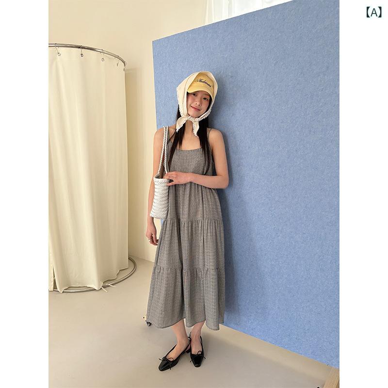 衣裳 レディース 照合のしるし柄 キャミソールワンピ ロング丈 ノースリーブ 太陽フレア A伝達ルート 夏服 薄っぺら 綿織物混素材 成年者心地よい 通気性 吸汗速乾 普段着 お出かけ 旅する 冷やりとした 動き分かりやすい