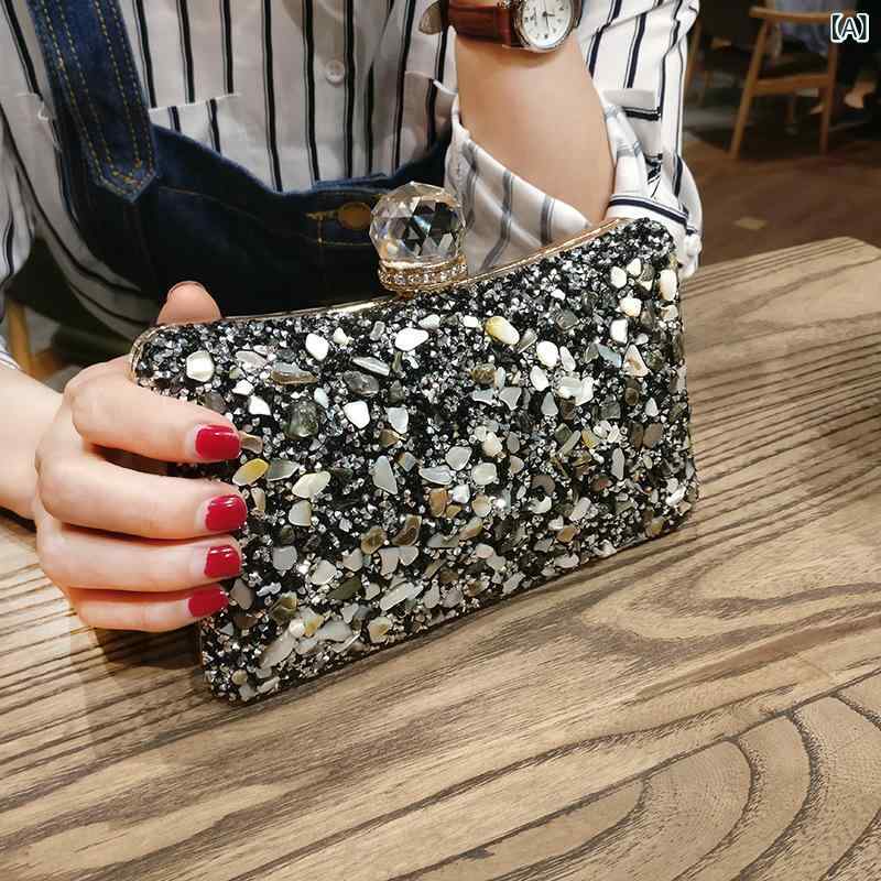 パーティーバッグ レディース ビジュー ラインストーン クラッチバッグ ショルダーバッグ チェーン付き ミニバッグ 結婚式 二次会 披露宴 お呼ばれ フォーマル きれいめ 上品 エレガント シンプル ボックス型