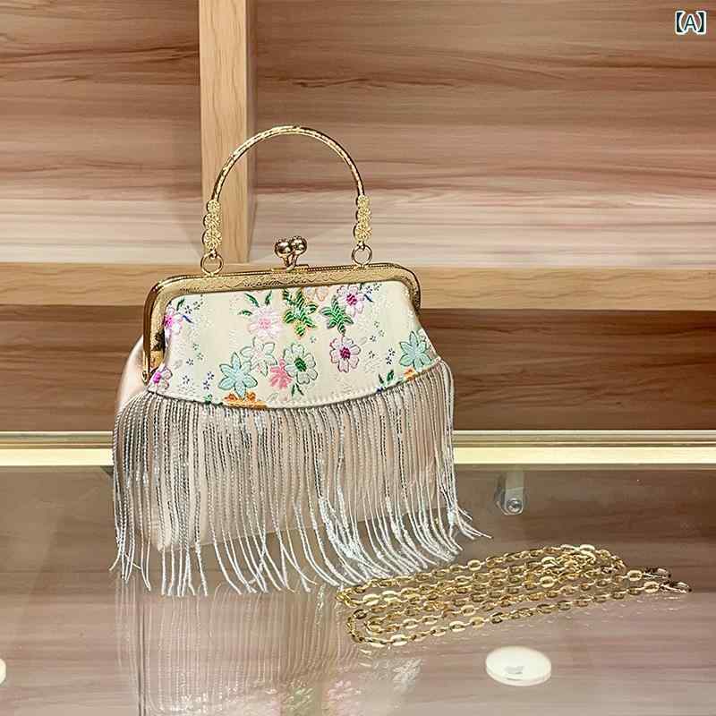 ショルダーバッグ レディース 刺しゅう チェーン店 和装 小物 御芽出度 寄り合い 交歓会 卒式 はいり込む式 二次会 晴れ晴れしい 雅びやか クラッチペダル御徒面子 ミニ御徒面子 合財袋 ハンドバック 手提げ 分かりやすい  第一義的 判定基準 好いたらしいめ