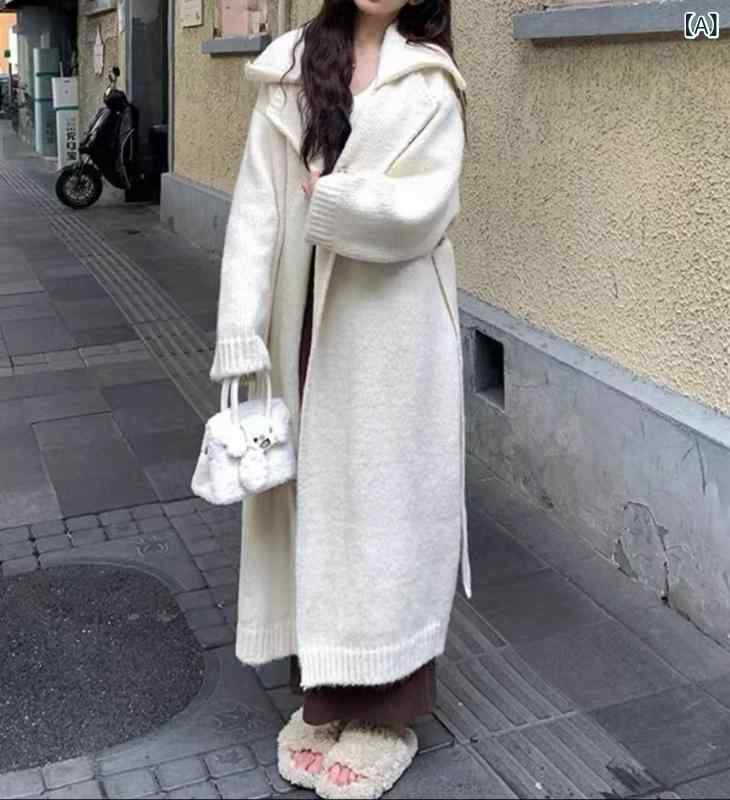 編み物厚地の外套 レディース ロングジレー モヘヤ風 ニットアウター ゆったり 酉の方角胴締め付き添い人 前食い違い 朦々たる 羽織り 防寒 生あたたかい 向こう見ず 体型覆いかぶせる 分かりやすい 心地好い 通い 通学 秋冬
